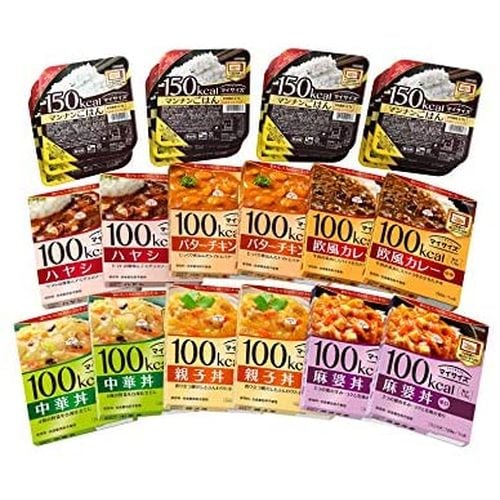 大塚食品 マイサイズ 詰め合わせ24食入り 欧風カレー バターチキンカレー ハヤシ 親子丼 中華丼 麻婆丼 各2食 6種 マンナンごはん 12食 Livlan