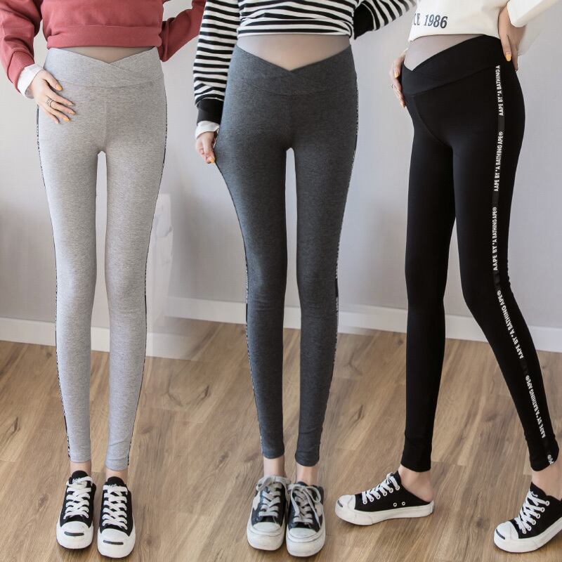 【新作】【送料無料】 ローウエストサマーベリースキニーマタニティレギンス伸縮性コットン調節可能なウエストペンシル妊娠パンツ服妊娠中C811 エラスティック 夏物 アジャスタブル AL expec344503822386