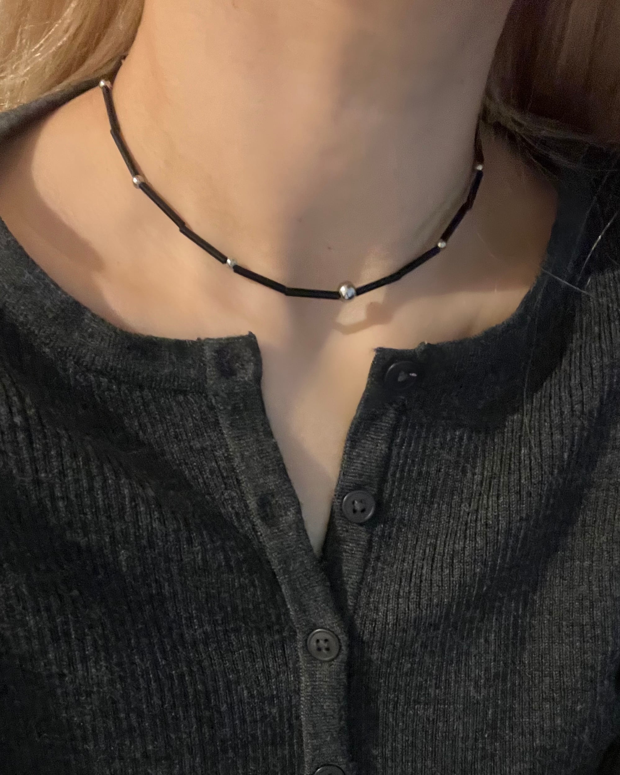 316L Bamboo beads necklace (N210)