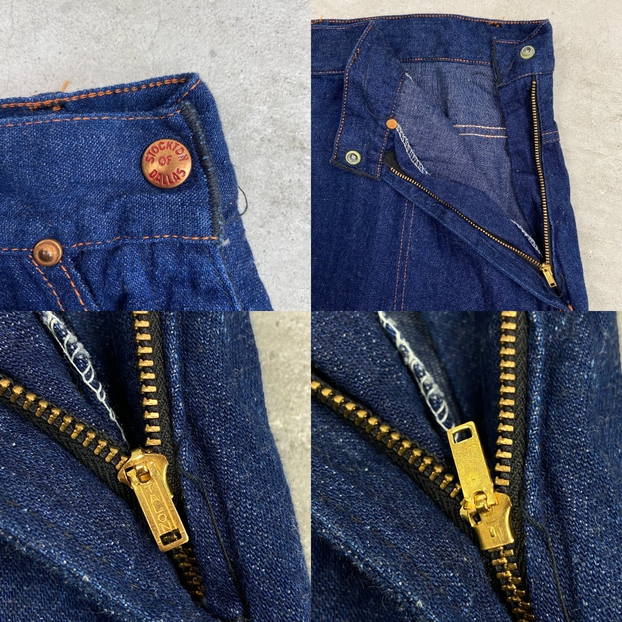 50~60年代 STOCKTON OF DALLAS デニムランチパンツ メンズW36相当 古着