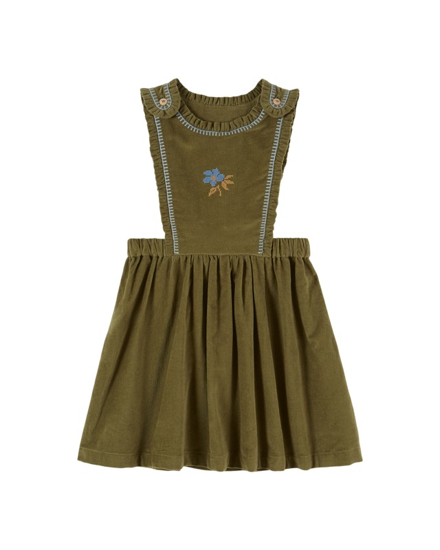 【piupiuchick】SHORT DRESS｜Green＆Black stripes