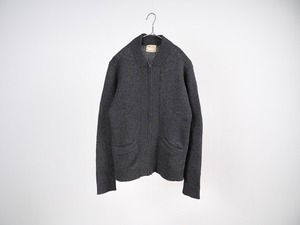 1960’s Sears zip up wool knit cardigan L /gray