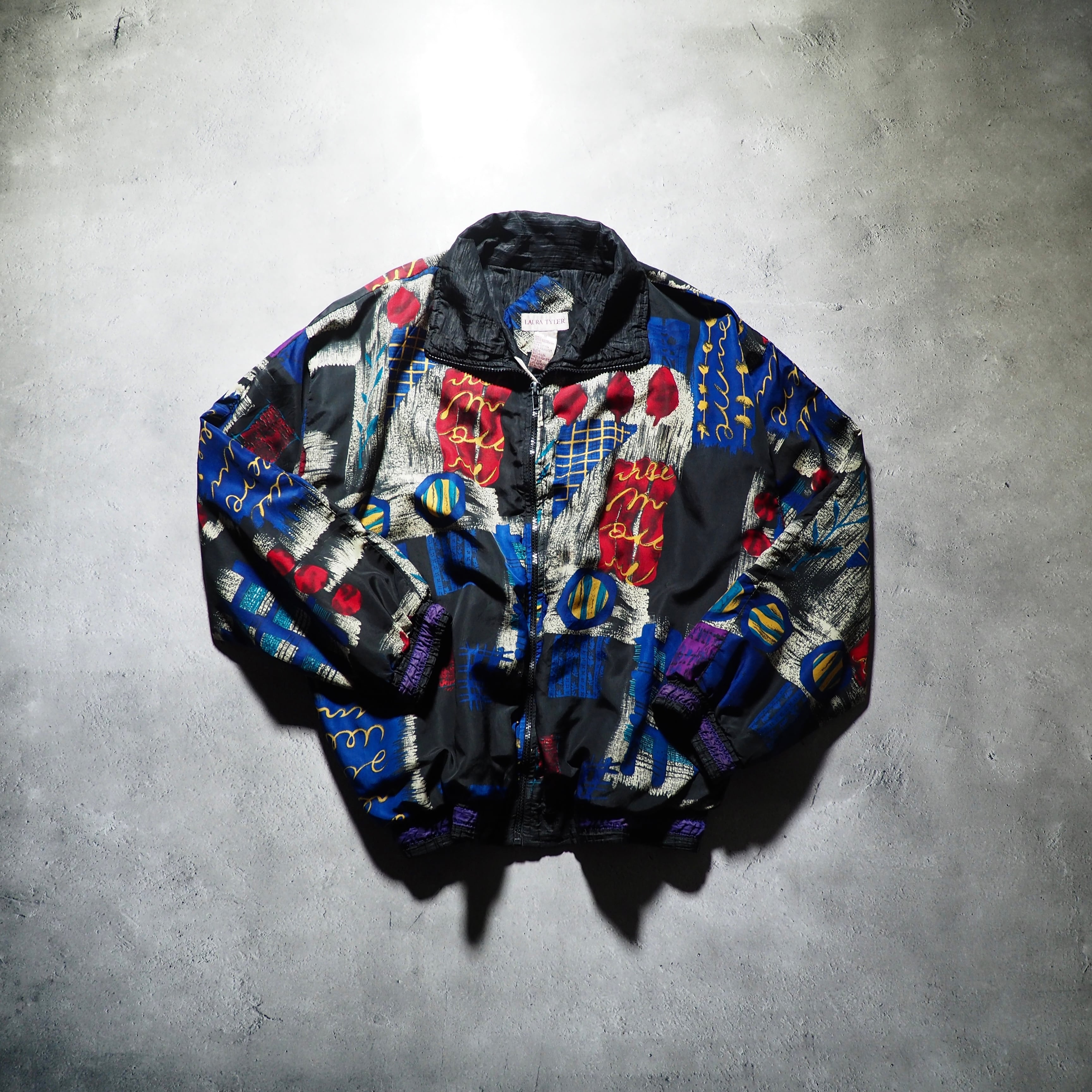 1990s Beautiful modern Art full pattern Design vintage Blouson