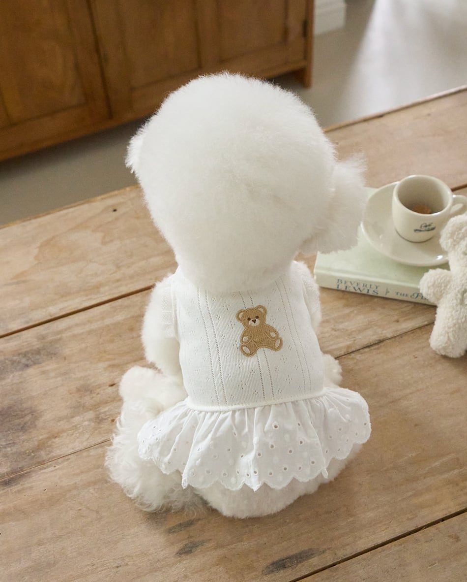 在庫確保済【bowbow】Dear Eyelet Dress (White)