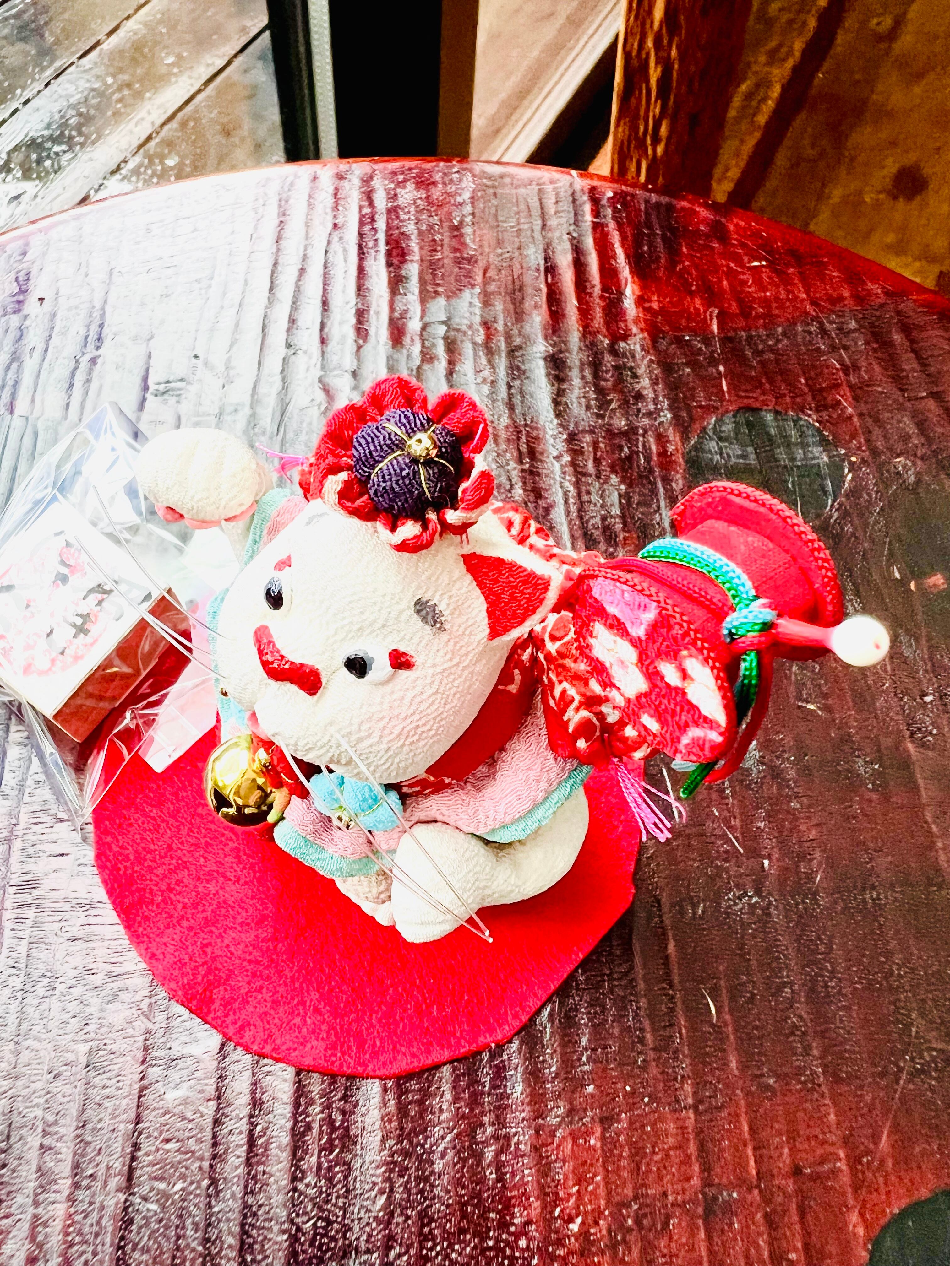 古布創作人形｜招きにゃんこ（右手）太鼓⑥｜上原装子 | manekinekoya