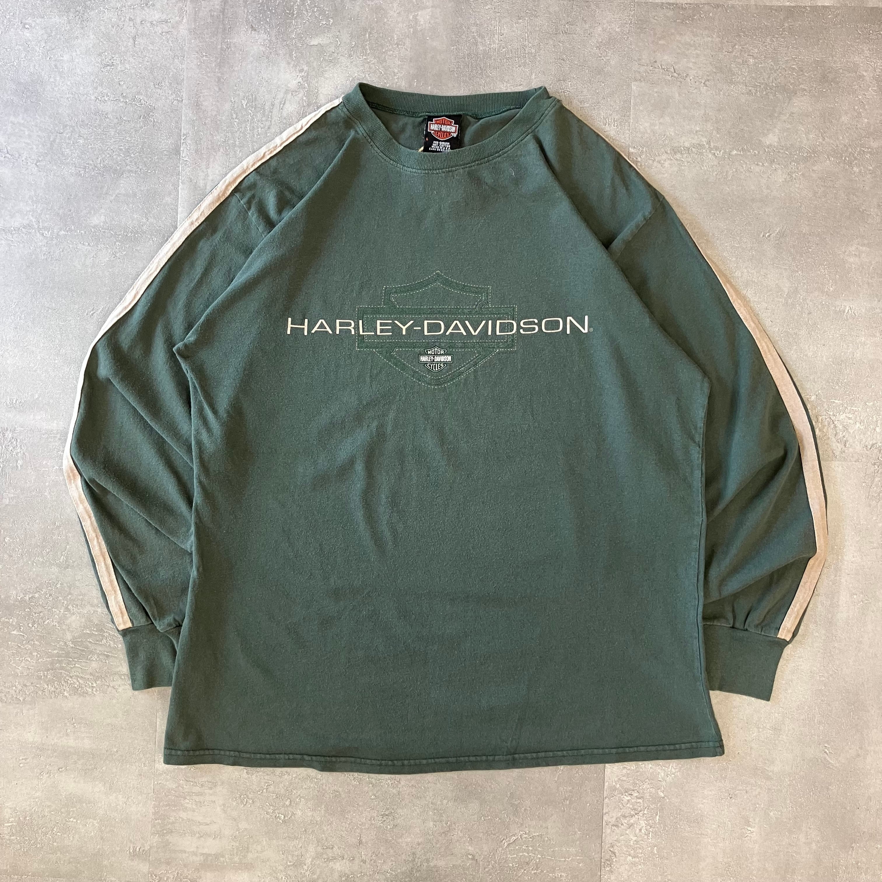 《Lsize》Harley-Davidson ハーレーダビッドソン USA製 レアカラー ロングTシャツ No.3120