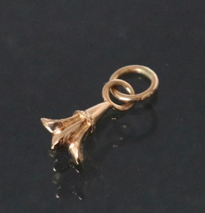 CHROME HEARTS クロムハーツ 22K クロステイル タイニー チャーム ペンダント ゴールド