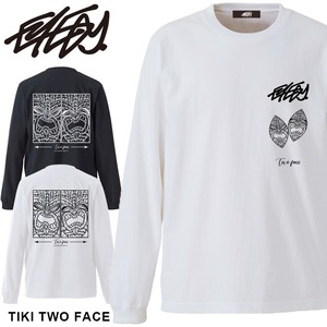 【 eye-ltm170】 EYEDY アイディー ロンt TWO FACE ハワイの神様 ティキ ロングスリーブTシャツ 大きいサイズ メンズ ロングtシャツ ブランド