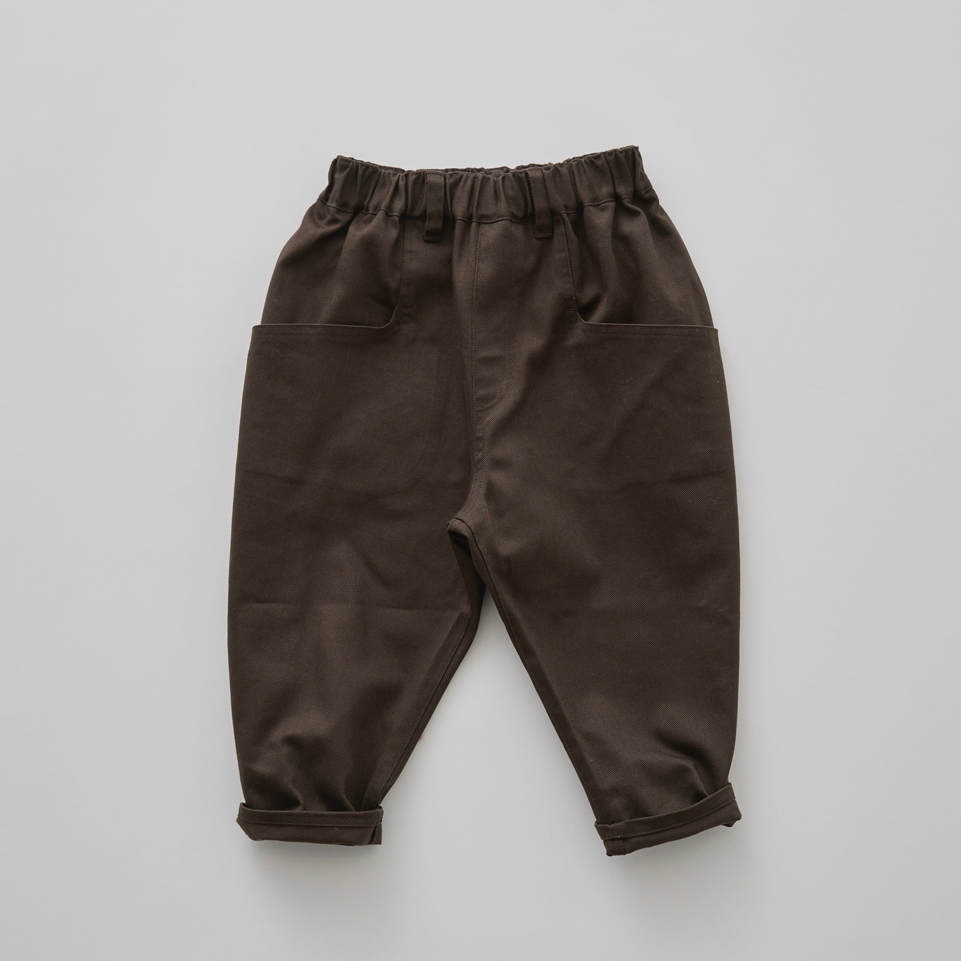 《eLfinFolk 2025AW》Cotton Heavy Twill Sarrouel Pants / chocolate