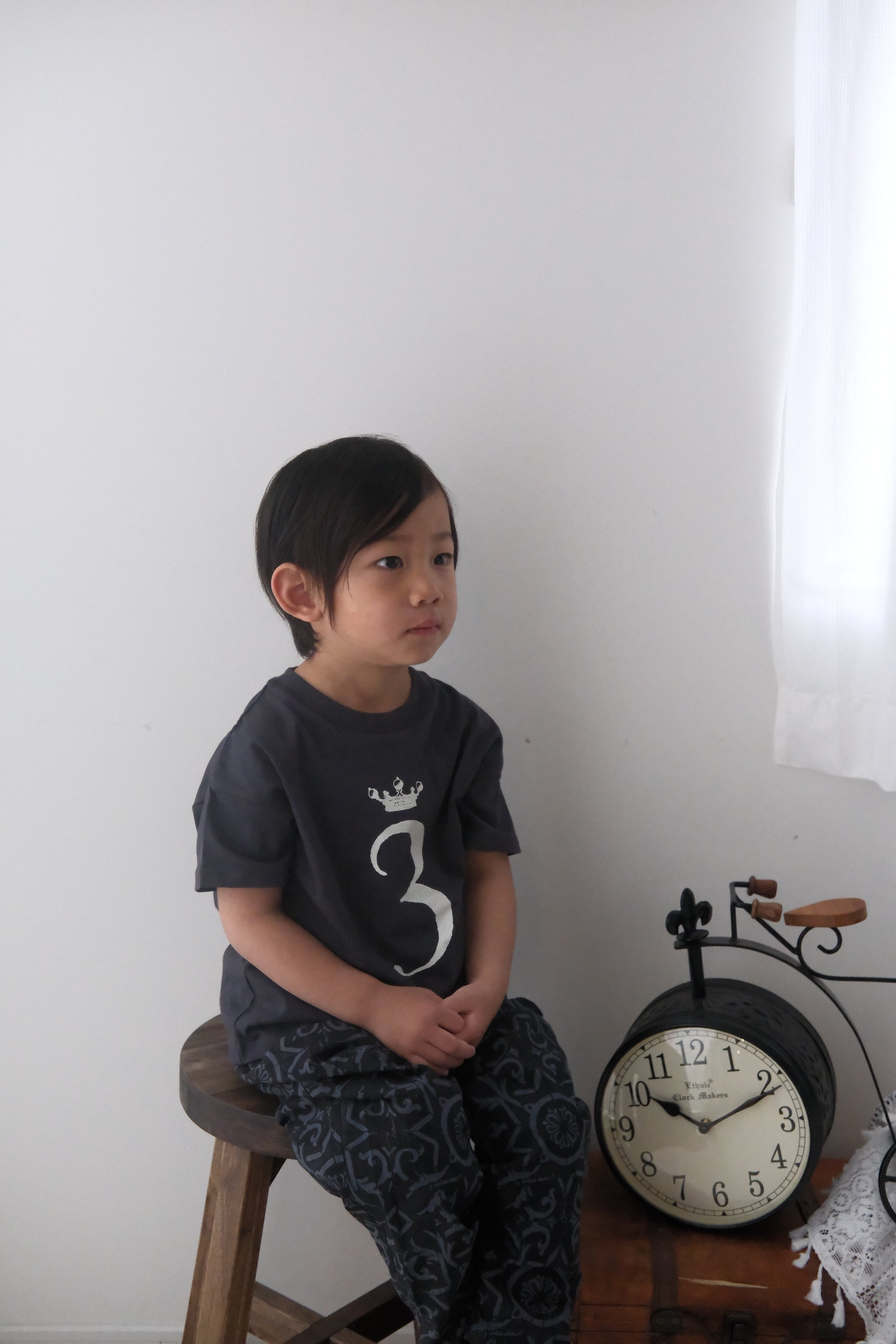 【即納/送料無料】Number Tee for / charcoal