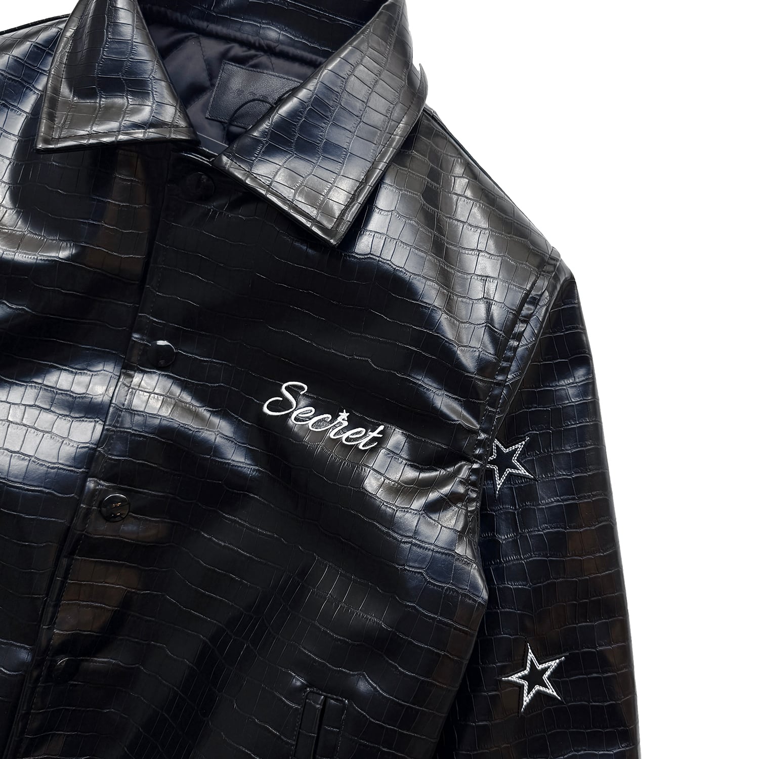 【瀬戸大橋店】 中古 レザー SECRET Star Jacket ブラック サイズ：M 【95】 SECRET / Star Jacket | HOLICK