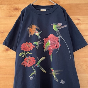 【WildCotton】古着 00s ヴィンテージ 鳥 デザイン Tシャツ シングルステッチ