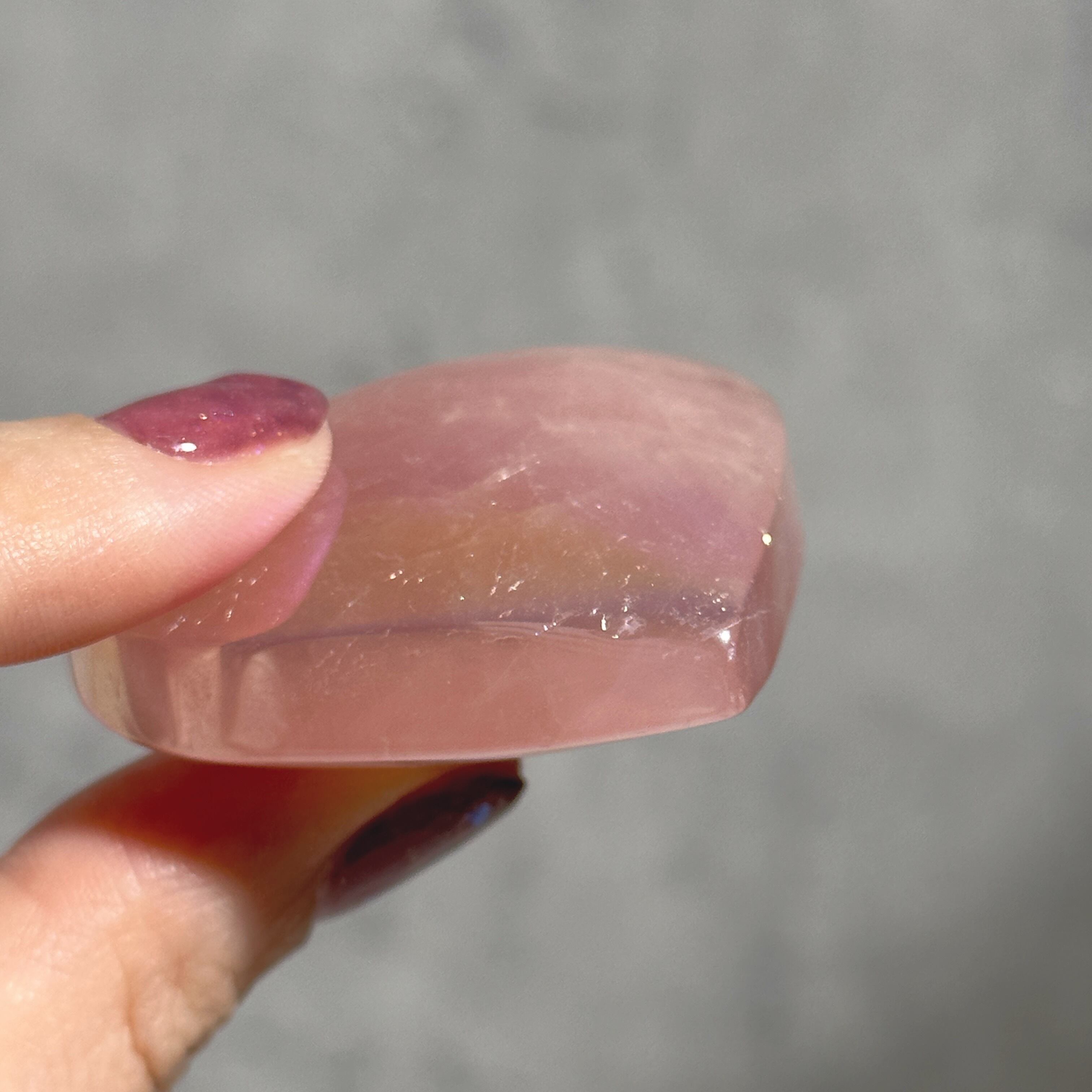 エンジェルオーラローズクォーツ ハート21♡Angel Aura Rose Quartz