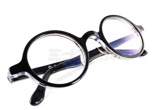 KameManNen メガネ KMN-6146 BK ラウンド 丸眼鏡 インナーメタル 太セル カメマンネン 鯖江 日本製 正規品-4枚目