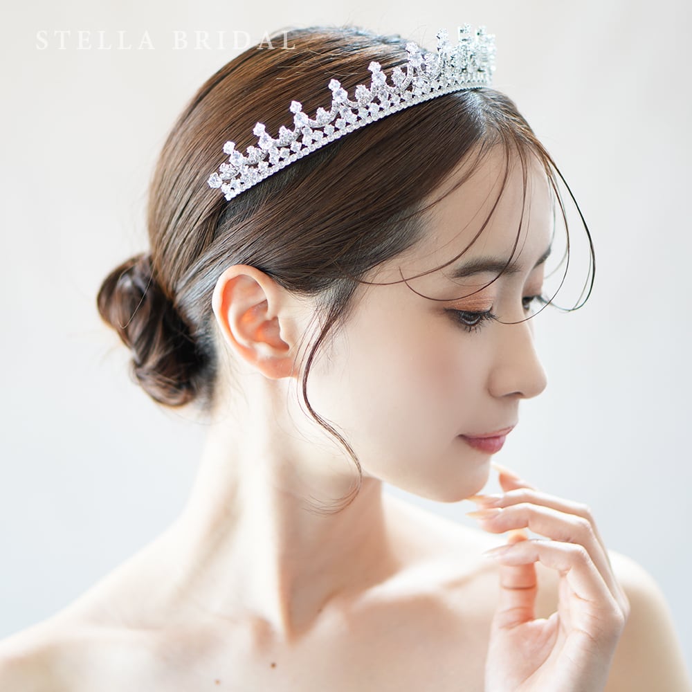 キュービックジルコニア ウェディングジュエリー ティアラ