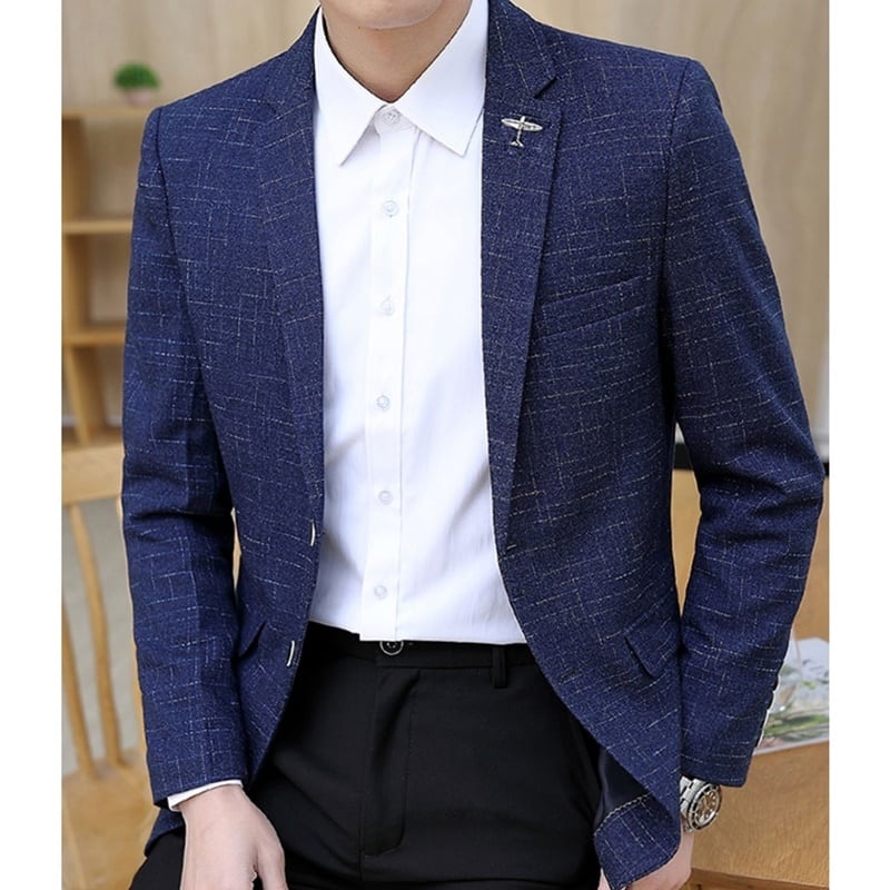 シングルブレスト チェックパターンジャケット 2カラー LB0487