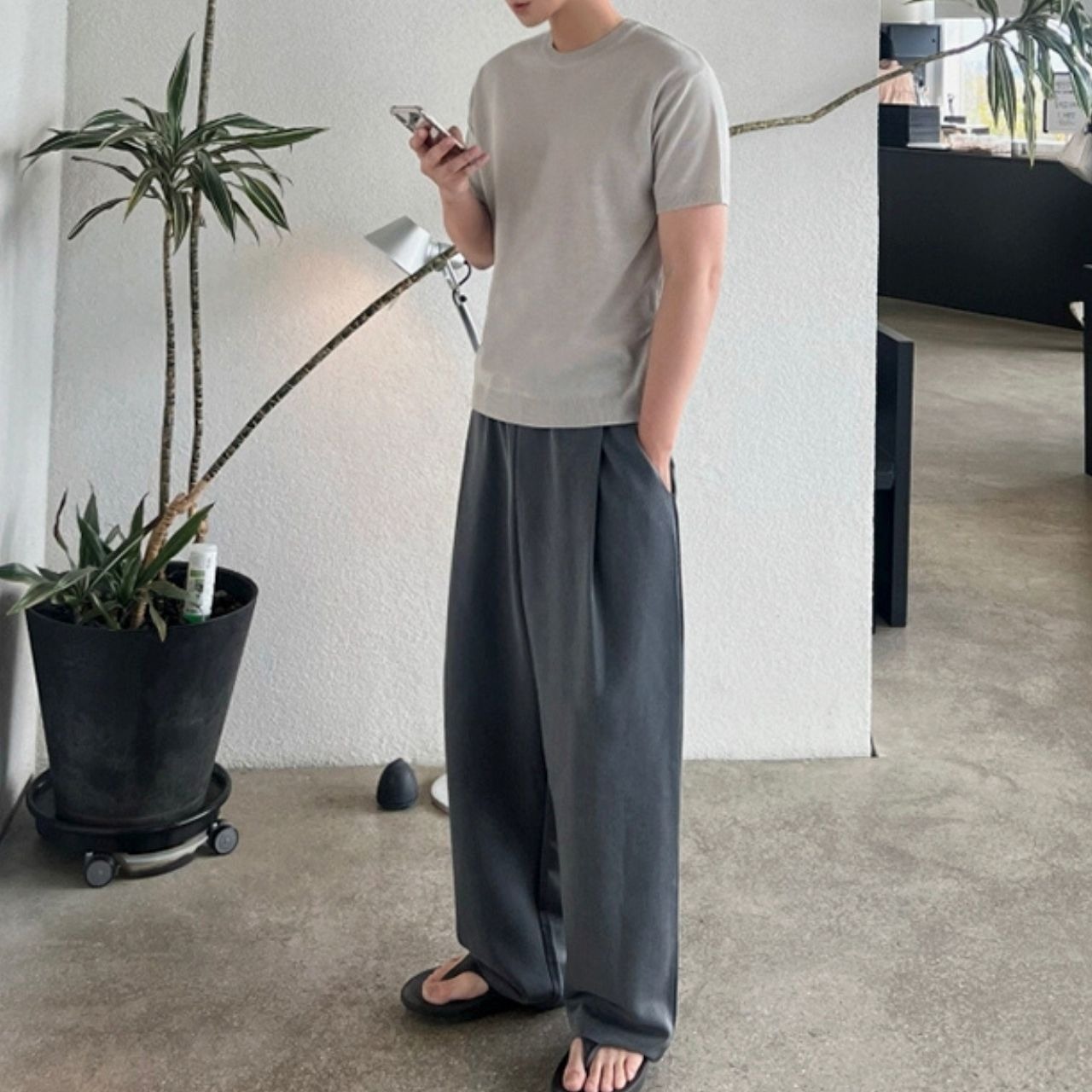 きれいめドレープワイドパンツ　MT0080424