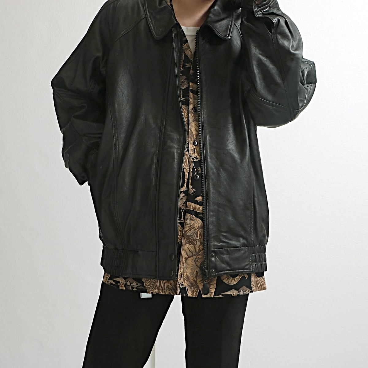 90s Pierre Cardin ピエールカルダン ”rum skin” レザー ドリズラージャケット 古着 used