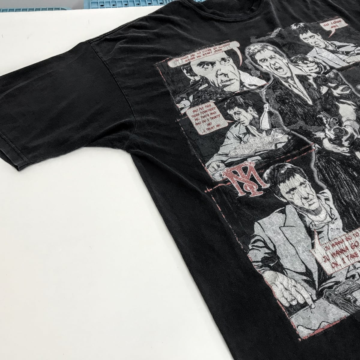 CLOTHING COMPANY スカーフェイス 90〜00年代 USA製 6XL表記 超 ビッグサイズ 映画 ムービーTシャツ ブラック 半袖  6XL以上〜タグ