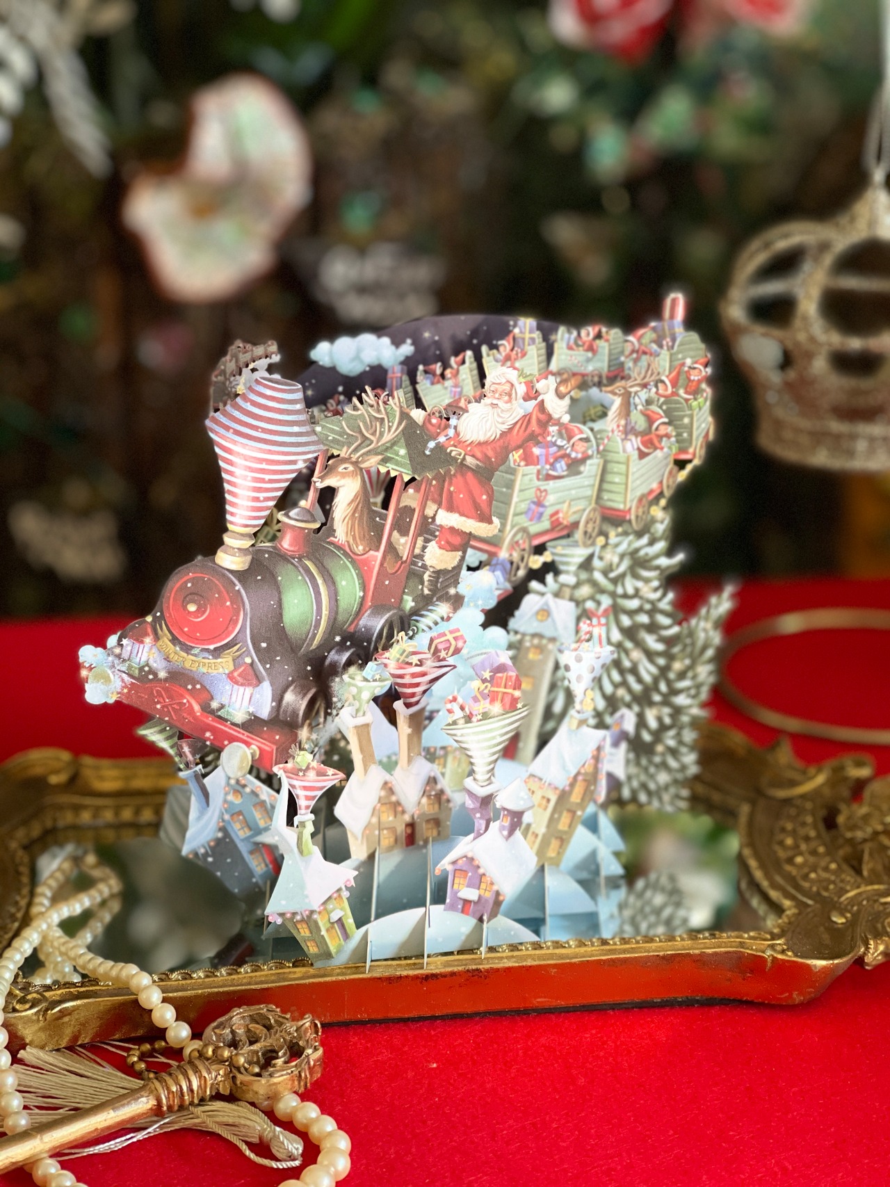 再入荷！『Me & McQ ミーアンドマックキュー』サンタとエクスプレス Santa’s Express 3D Christmas Card クリスマスカード イギリスよりの画像01