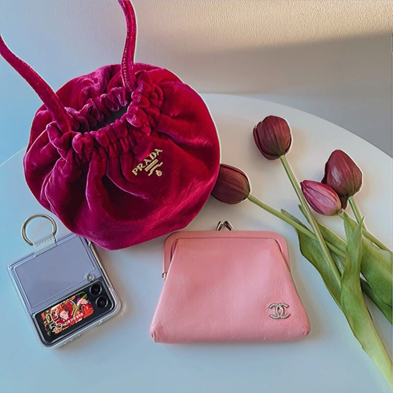 Prada Plum Fuchsia Velor Mini Bag (プラダ プラムプシア ベロアミニ