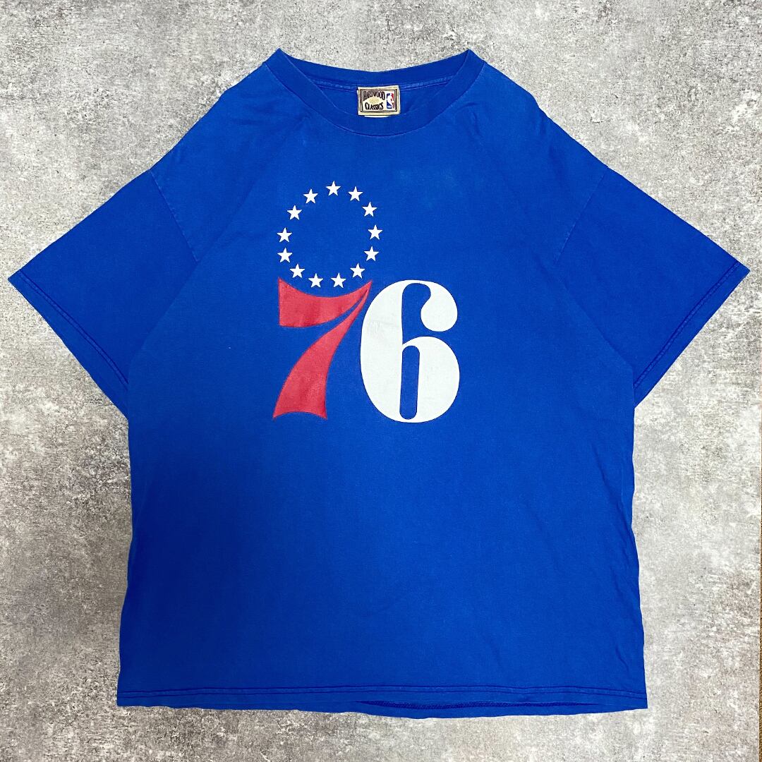 レア 美品 マジェスティック スタジャン シクサーズ76 SIXERS XL 