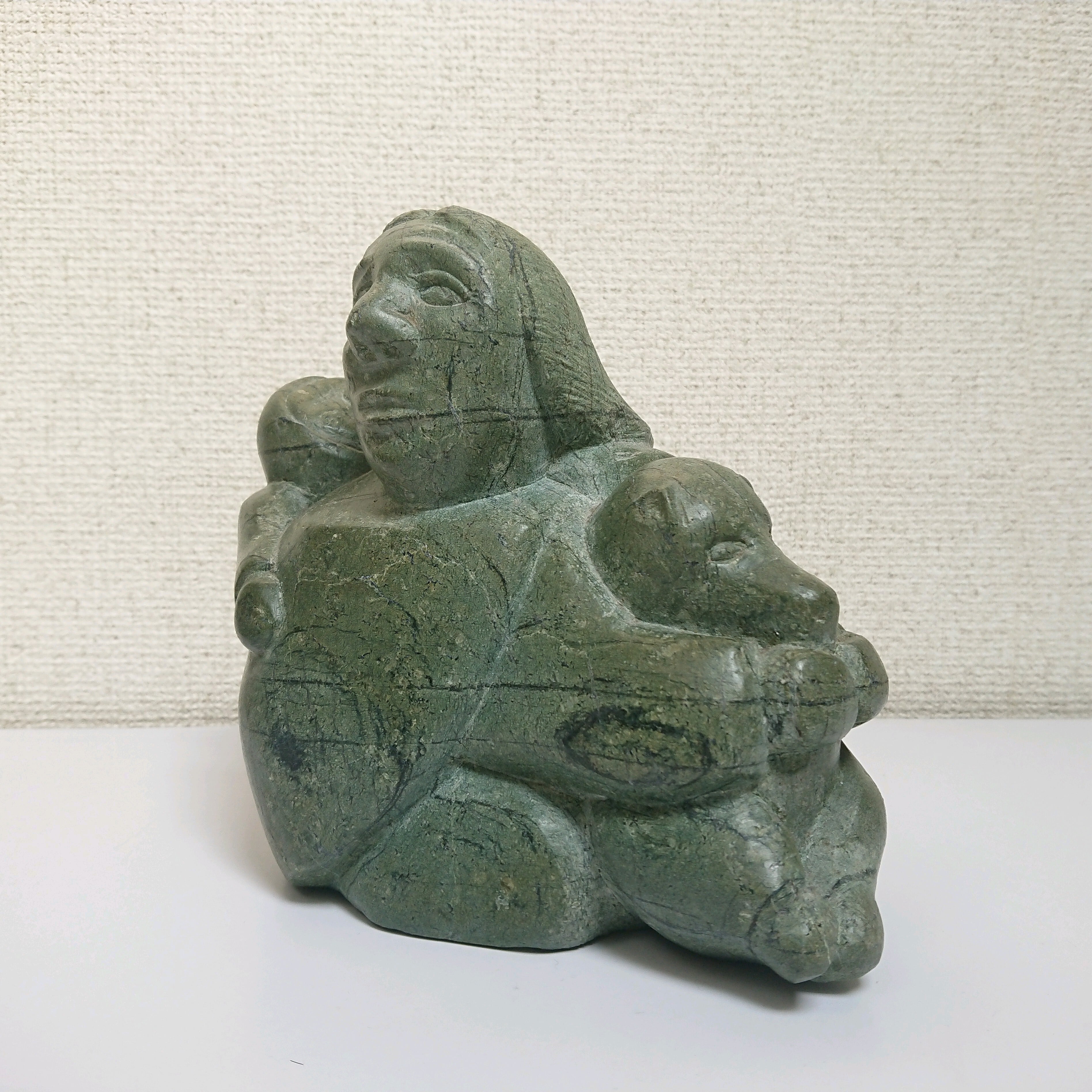 ビンテージ イヌイットアート/エスキモーアート 石像 スカルプチャー