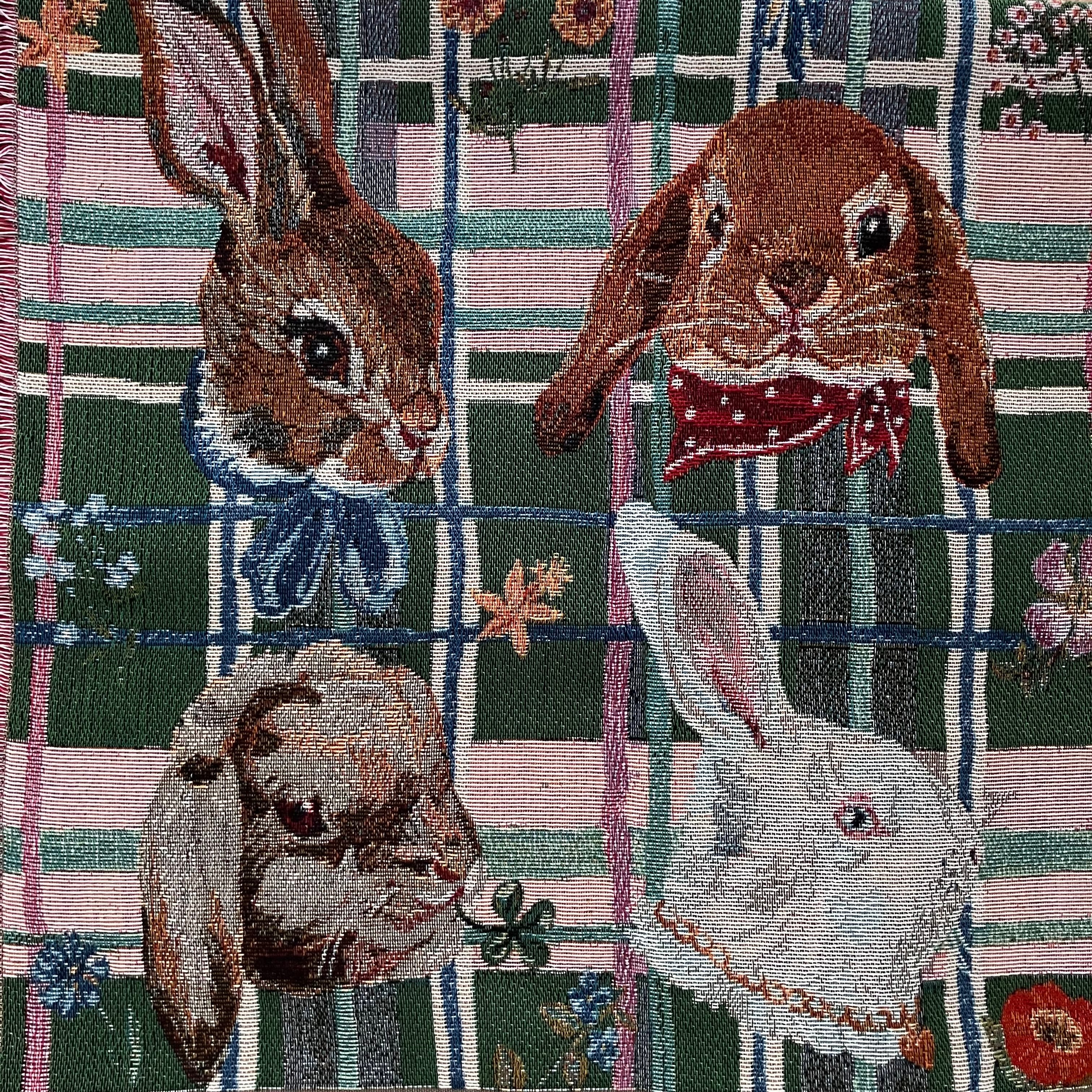 ナタリーレテ タペストリーラグ ラグマット 150cm×90cm うさぎ