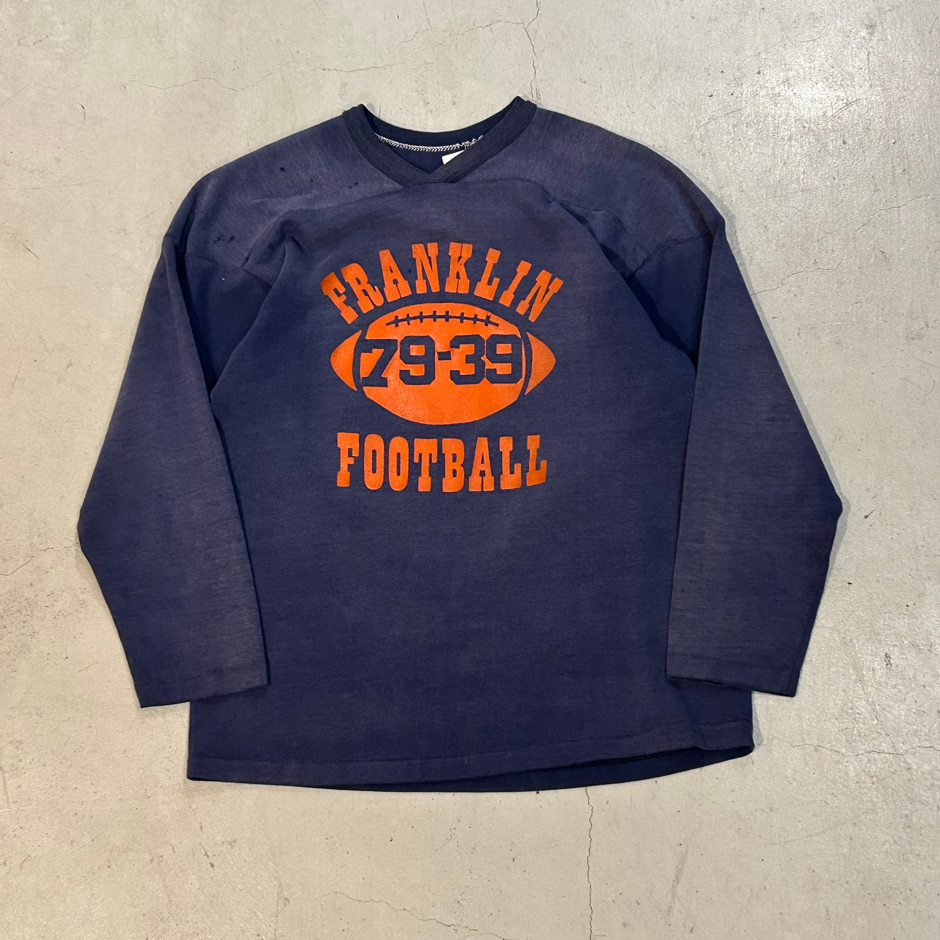1979s “FRANKLIN FOOTBALL” Unknown Cotton Foot Ball T-shirt【高円寺店】