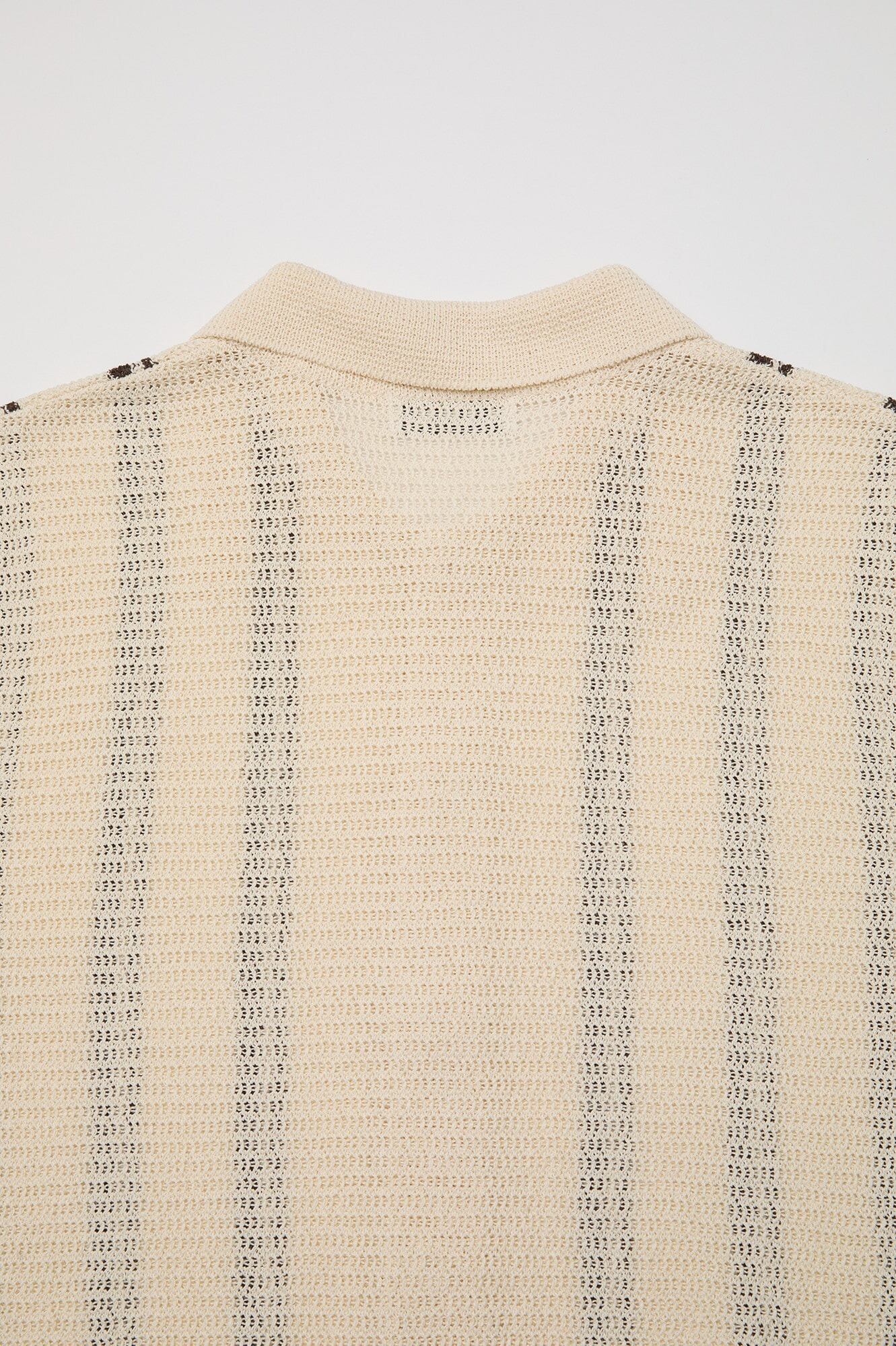 COOR】DOUBLE PIN STRIPED HARF CARDIGAN S