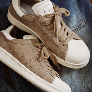 Beige Lace-Up Low Sneakers / ベージュ レースアップ ロー スニーカー