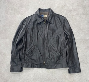90sHelenHubert Black Leather Sport Jacket/L
