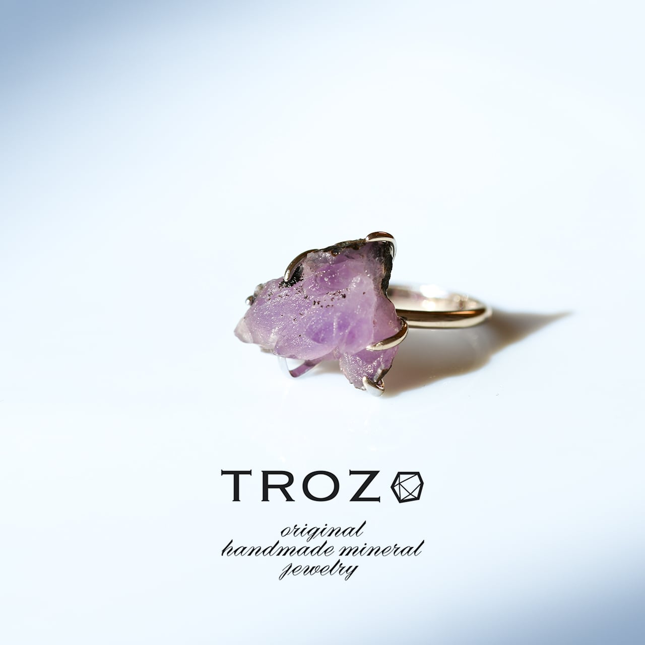 アメシスト (アメジスト) 鉱物原石 フリーサイズ シルバー925 リング