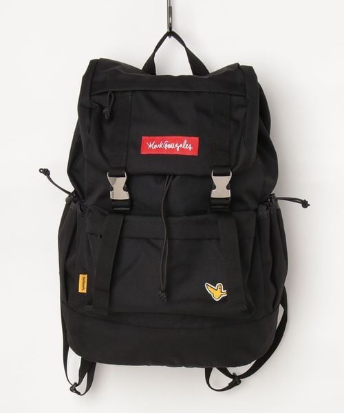 MARK GONZALES (マークゴンザレス) フラップリュック ブラック/レッド MGPE501