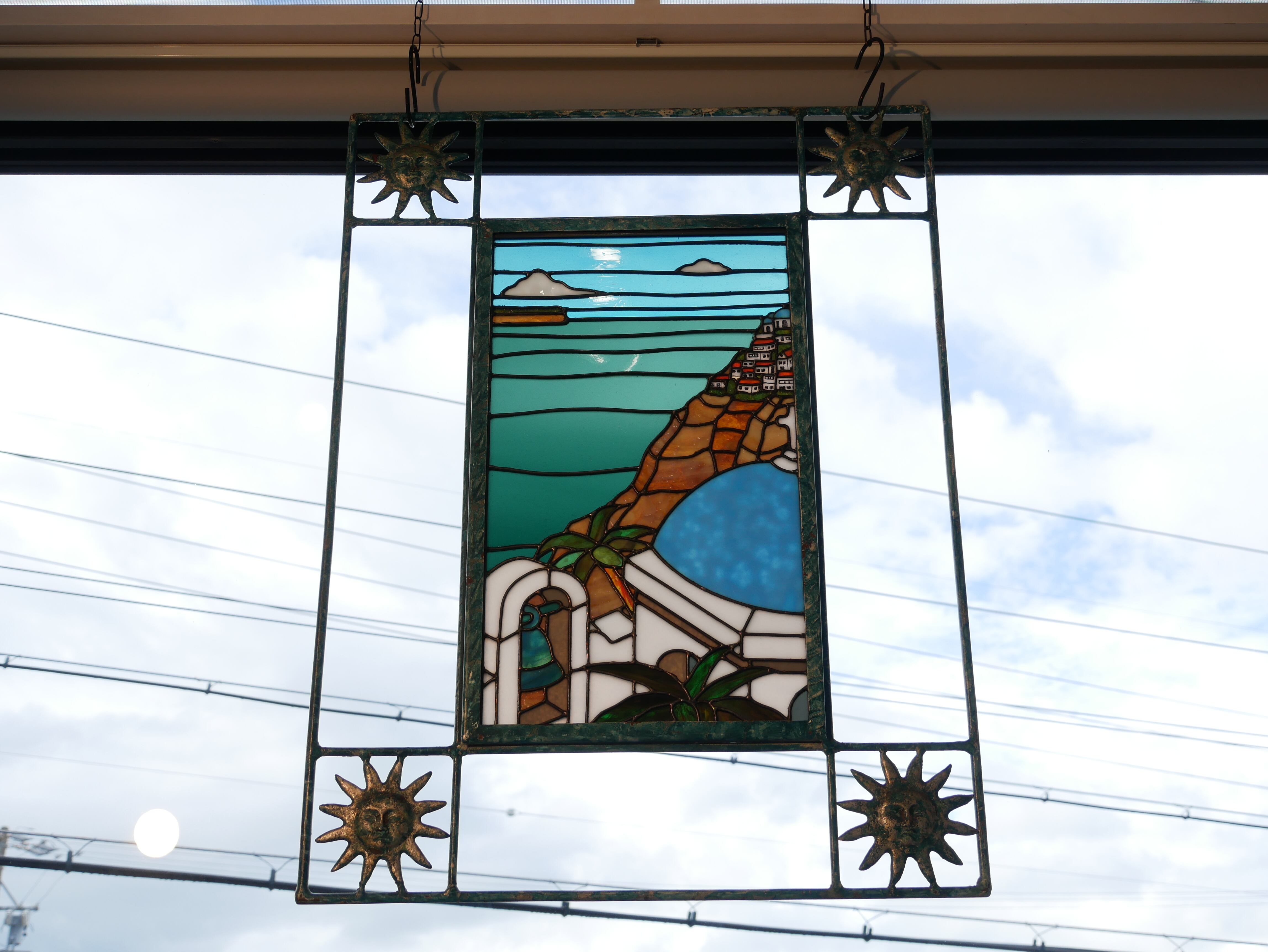 ステンドグラス 】パネル エーゲ海 ST | ステンドグラス工房かわもと