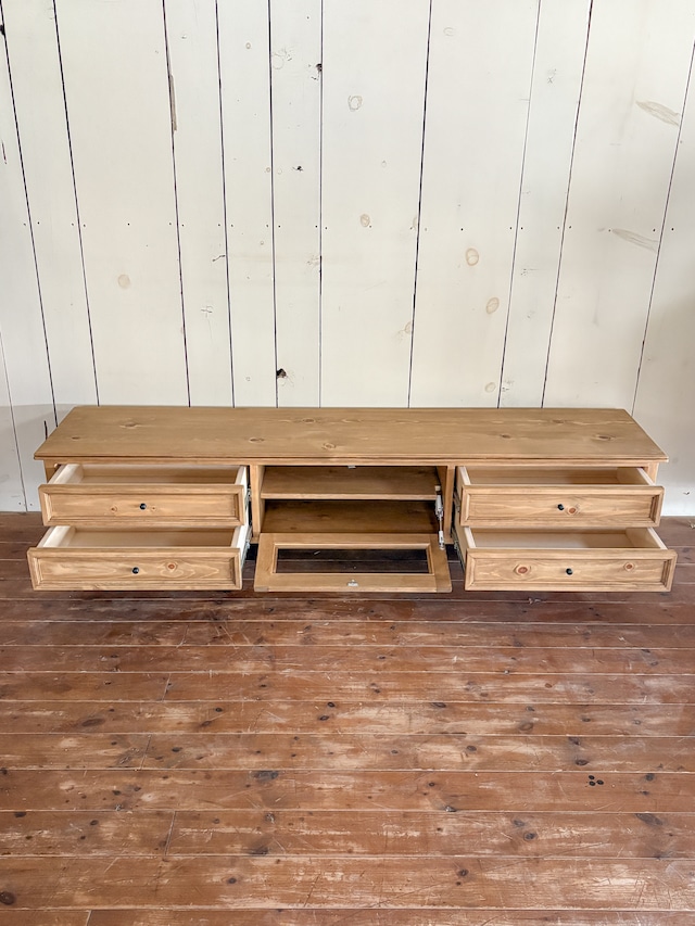 オールドパイン家具風テレビボード (アンティークローボード・オーダーメイド家具)W1500〜1800