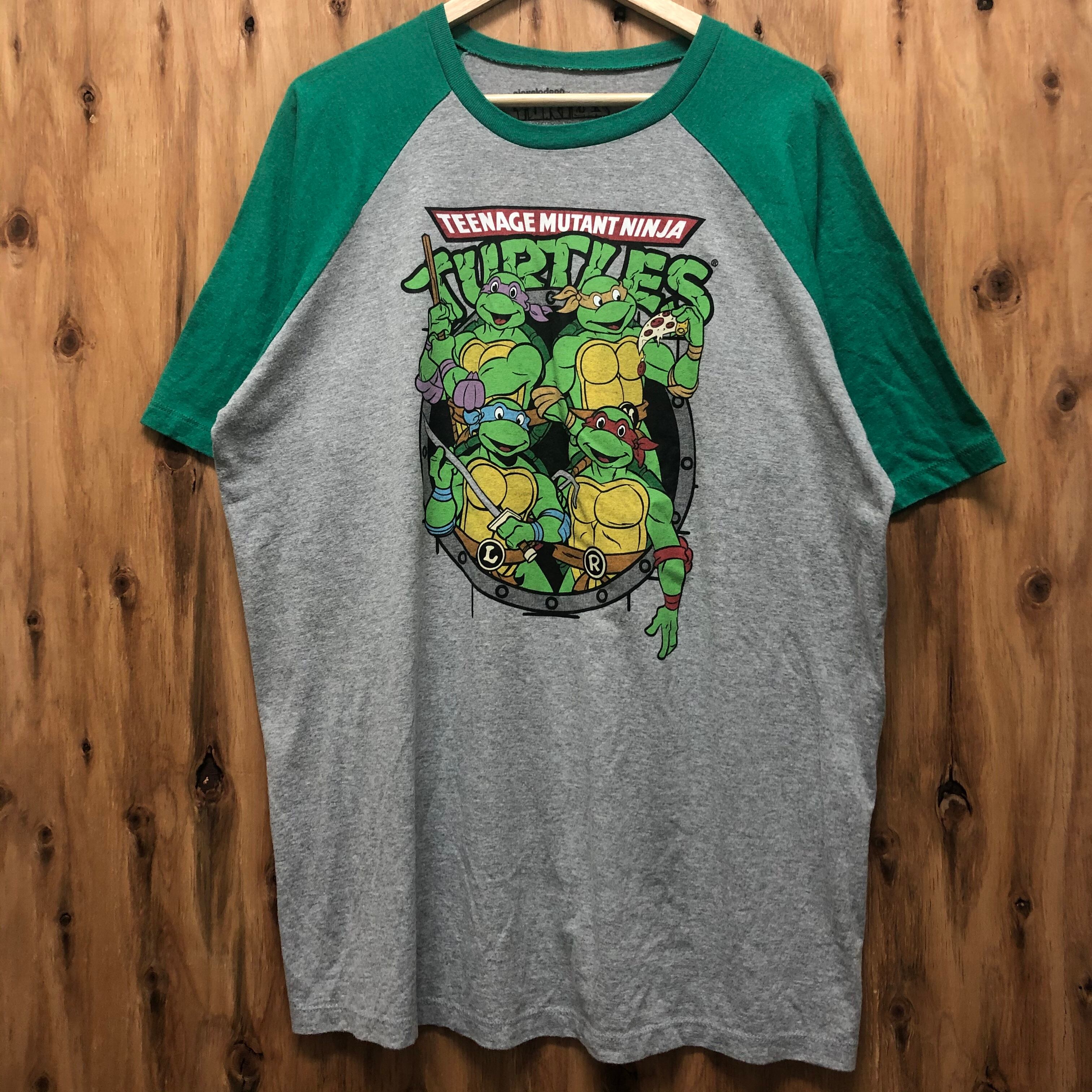 最大67%オフ! ミュータントタートルズ パワー Tシャツ XL グリーン 緑 古着 (ミュータント タートルズ) Teenage Mutant Ninja Turtles オフィシャル商品 キッズ・子供 Tシャツ 半袖 トップス カットソー (2枚組)