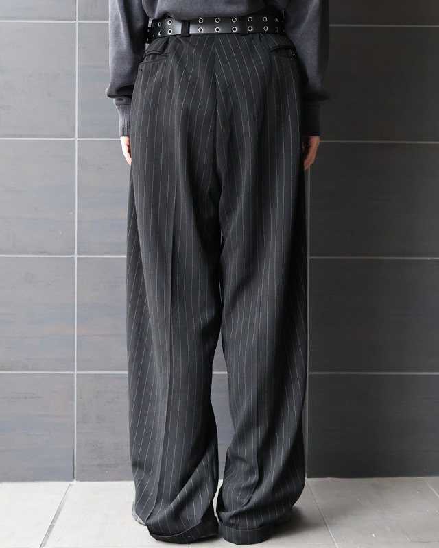 wide stripe double slacks