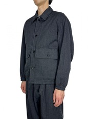 【ATON】WOOL COTTON KERSEY WORK JACKET