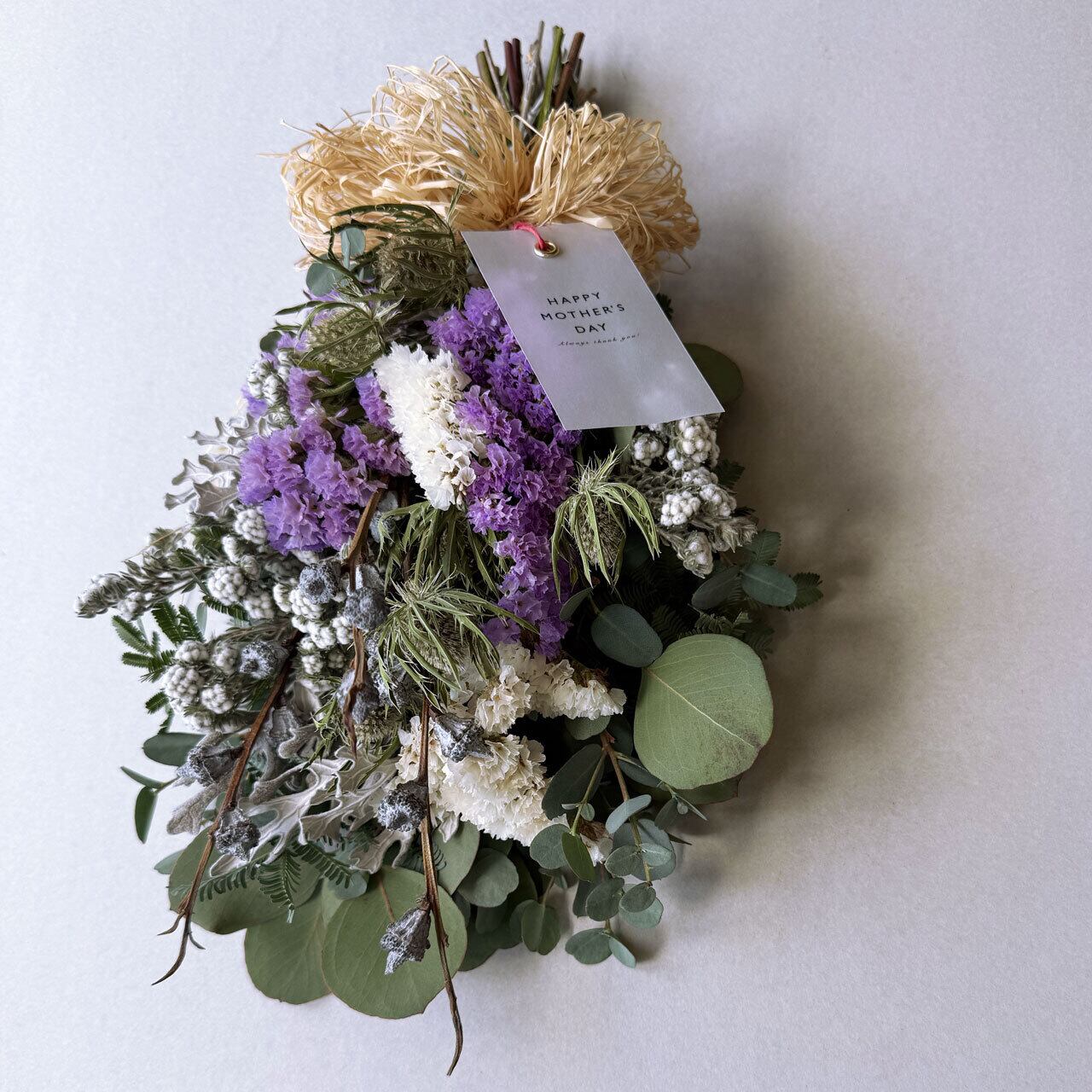 スターチスのスワッグ（パープル） | ドライフラワースワッグと布雑貨