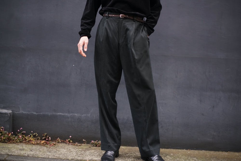 Tommy Bahama] Vintage Silk Rayon 2 Tuck Trousers [1990s