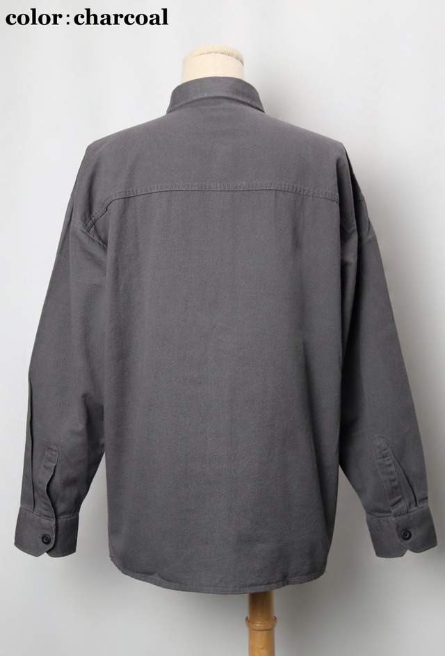 rabbit with ears grabbed Long sleeve shirt（ラビット ウィズ イアーズ グラブド ロング スリーブ シャツ)【Charcoal】