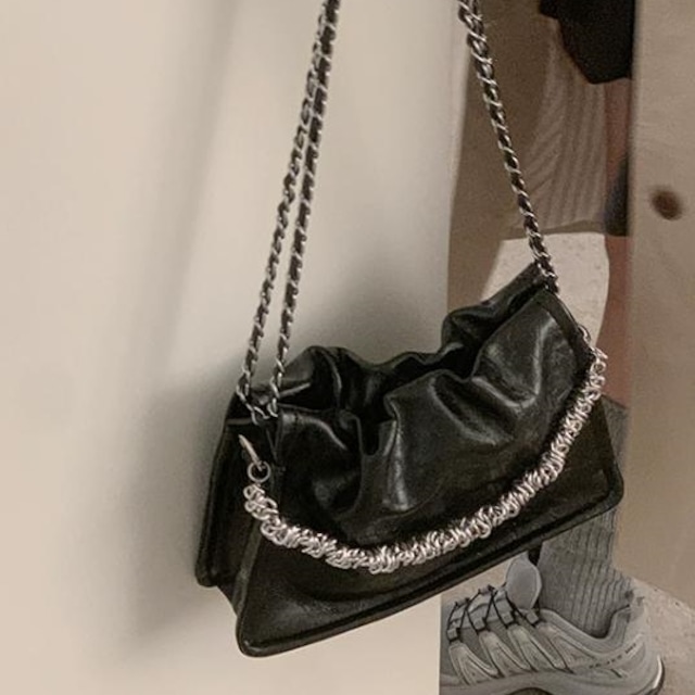 Chain handle 2way bag＊S-1179