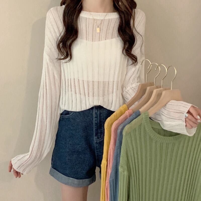 スタイルラウンドネックプルオーバー セーター オータムルーズシャツ トップス レディース 秋物 Oネック ハンチェンe38129787692