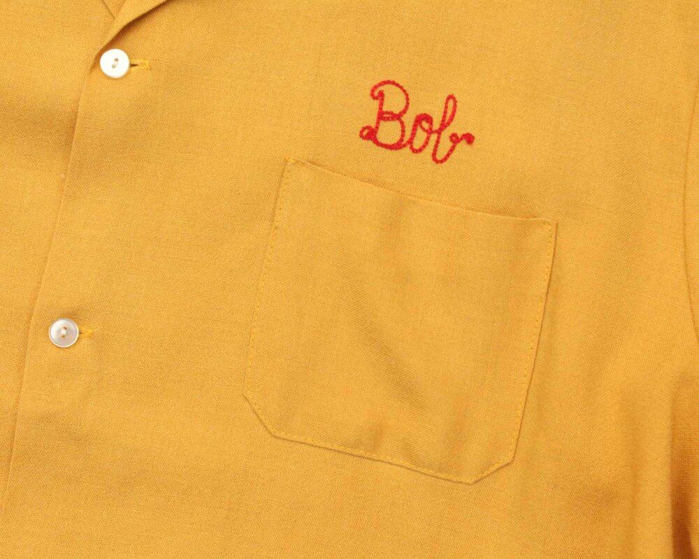 Vintage S/S Rayon Bowling Shirt [Unknown Brand - Shriners] [1950s-] XL  Mustard | beruf powered by BASE