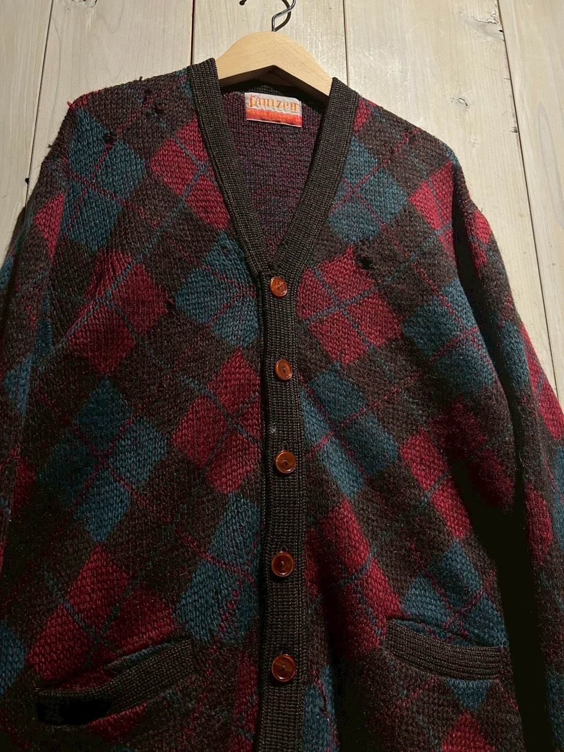 a.k.a.C.a.k.a vintage】60's “Jantzen”Vintage Argyle Mohair Knit