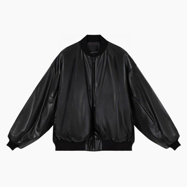 LAD MUSICIAN【ラッドミュージシャン 】FAUX LAMBSKIN MA-1 TEM (NO:2225-354 COL:BLACK/25)