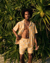 【SUNS】FLOWER PATTERN COLOR BOARD SHORTS［RSW101］