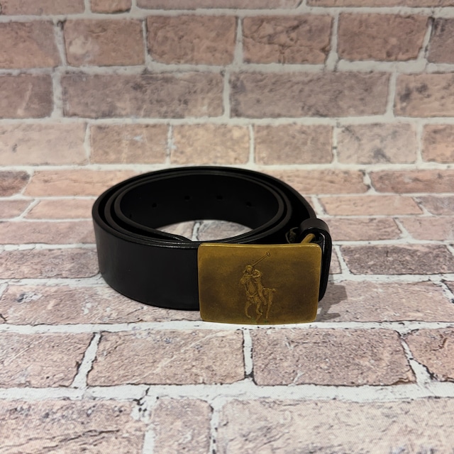 RALPH LAUREN LEATHER BELT BLACK