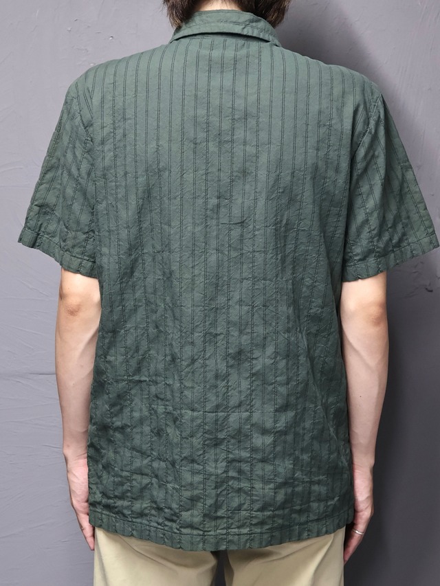 【a.p.c】stripe half sleeve shirt